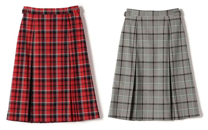 画像: 「チェック ボックス プリーツ スカート」各￥19,800 出典：シップス