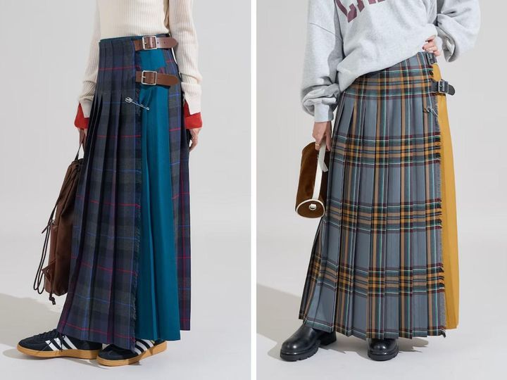 画像: 「コンビネーション ファッション マキシ キルト」各￥27,500【オニール オブ ダブリン×フリークス ストア】 出典：フリークス ストア