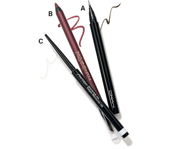 M･A･C ブラシストローク ライナー／YVES SAINT LAURENT YSL リベレイテッド アイライナー ウォータープルーフ／SHISEIDO マイクロライナーインク