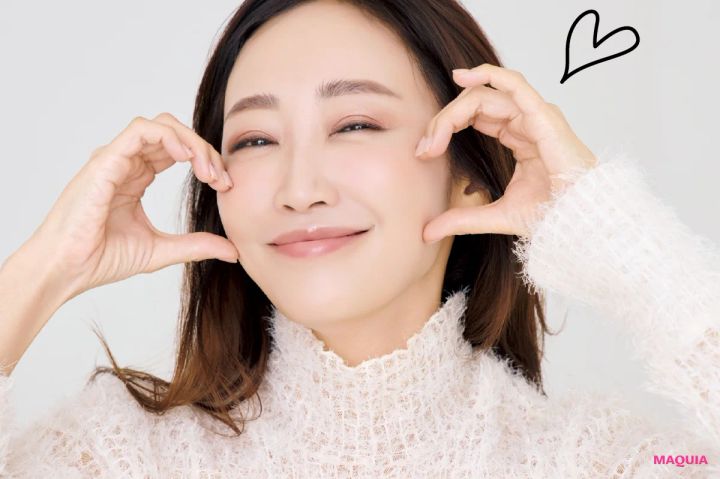 神崎恵さんのNARS ブラッシュ N 927の塗り方 完成