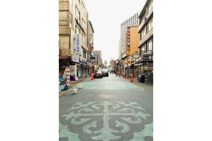 東大門中央アジア通りの道路