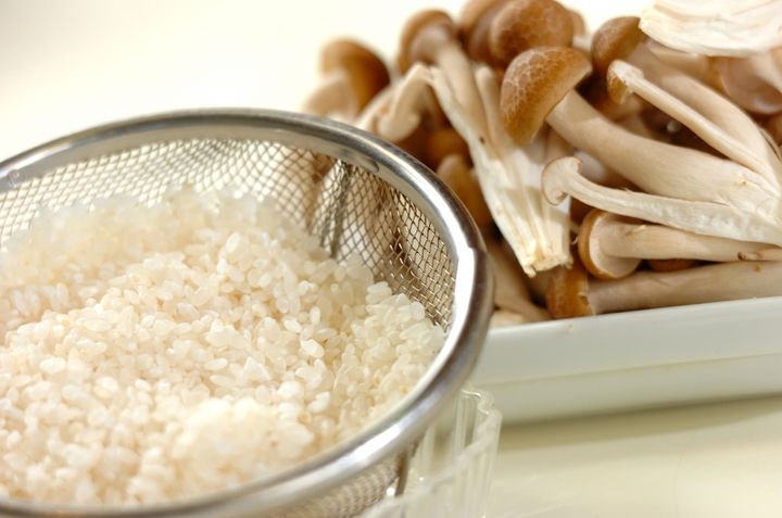 キノコの混ぜ込みご飯の下準備1