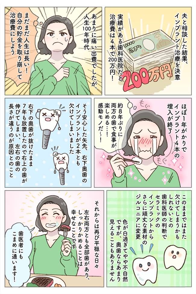 40代半ばまでに歯を4本失った…！ 200万円をかけて歯を治療した結果は【体験談】