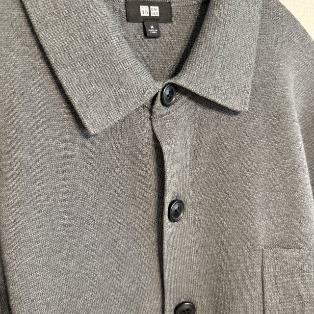 ユニクロミラノリブシャツカーディガンの生地感