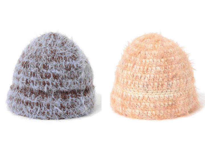 画像: 「手編み MIXニット ハット」各￥7,150 出典：レイ ビームス