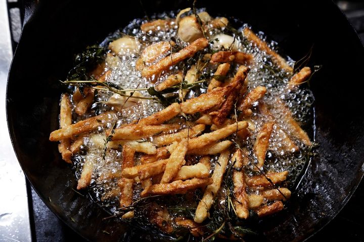 ラスト！中火→強火でガリッと