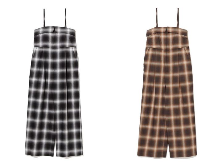 画像: 「チェック キャミソール サロペット」各￥15,400 出典：レイ ビームス