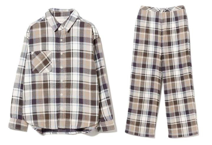 画像: 「ワーク チェック シャツ」￥17,930、「ワーク チェック イージーパンツ」￥16,940 出典：ビームス ボーイ