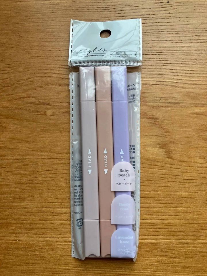 DAISO(ダイソー)：マーカーペン(CIS、ウォームカラー、3本)