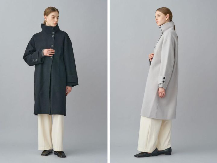 画像: 「スタンドカラーハーフコート」各￥49,500 出典：パリゴ