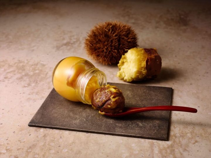 まるごと丹波栗入り蜜芋プリン