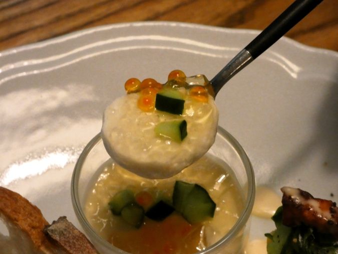 アヒル食堂 かぶのブランマンジェ すくったところ