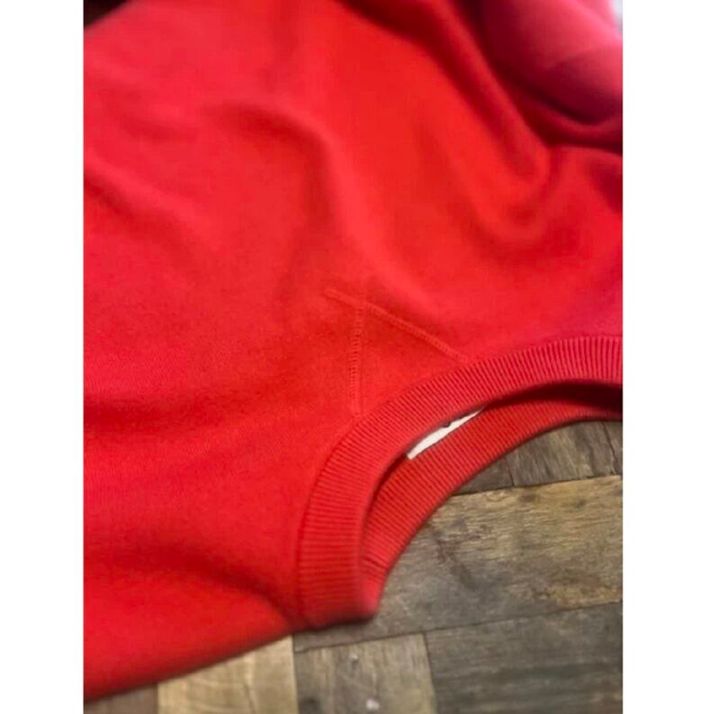 ヴィンテージのスウェットに見られるVガゼットもポイント。