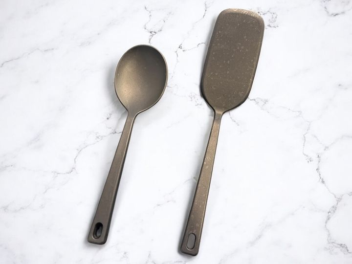 「シリコーン 調理スプーン」税込490円、「シリコーン ロングターナー」税込590円