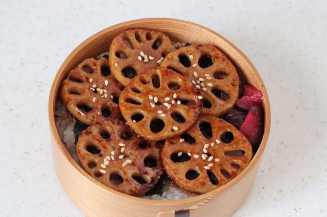 れんこんの照り焼き丼