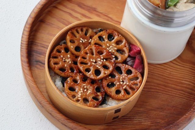 れんこんの照り焼き丼