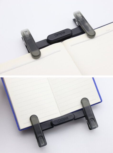 キャンパス ペンのように持ち運べるブッククリップ上下使用例