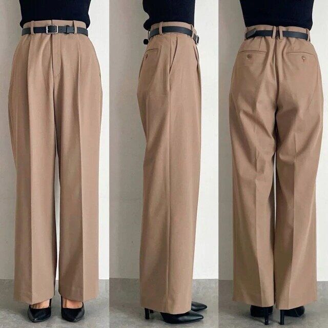 2025ユニクロ大人女性おすすめタックワイドパンツ