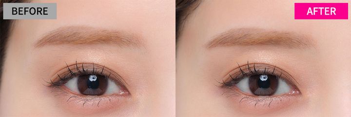 眉頭を描き足すとこんな感じに！