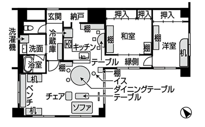 所在地_東京都 住居歴_5年 住宅形態_持ち家 間取り_2LDK 家族_３人（夫＋1児）