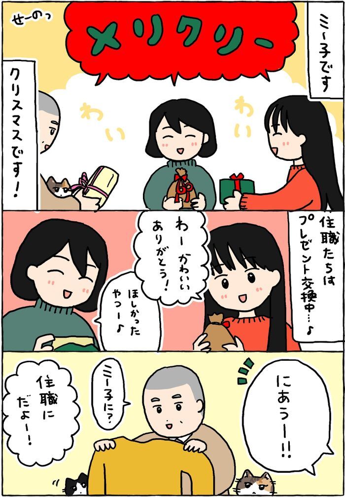 ミー子のクリスマスプレゼント。【てらねこミー子の日常】
