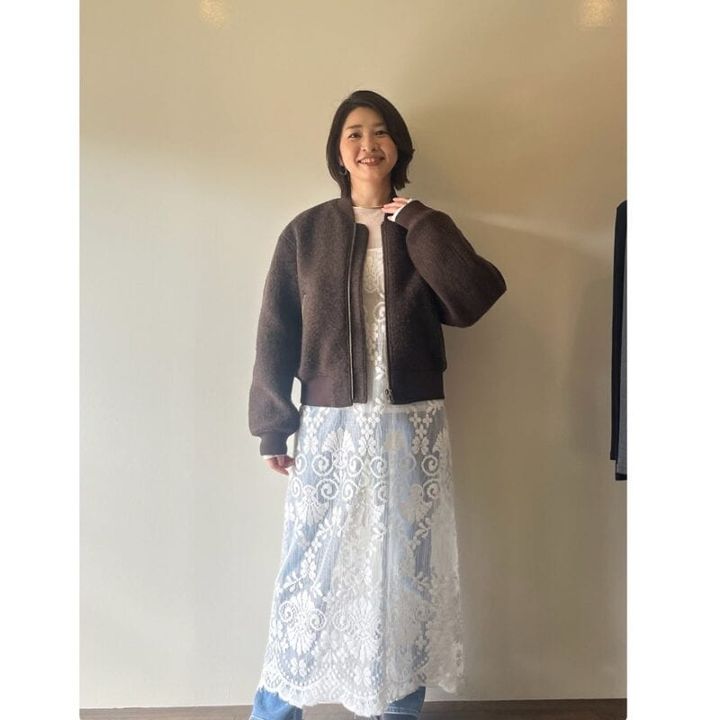 MUJILabo ショートブルゾン ブラウン 佐々木さん着用