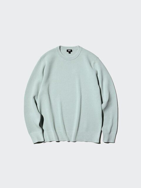 ユニクロのウォッシャブルミラノリブクルーネックセーター