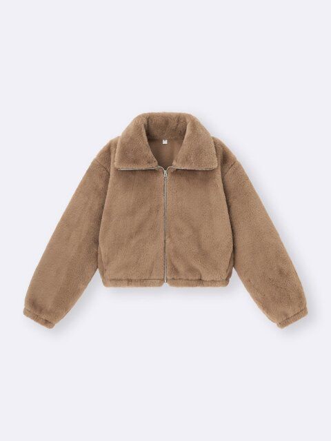 2025gu大人女性おすすめフラッフィーブルゾン