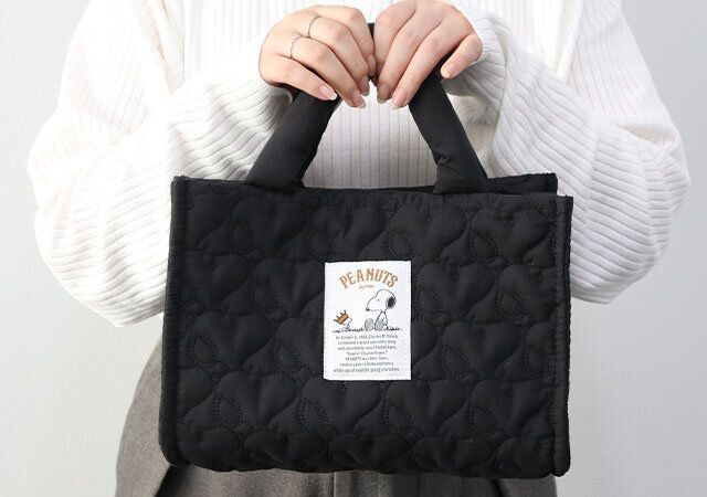 宝島社スヌーピーキルティングバッグサイズ