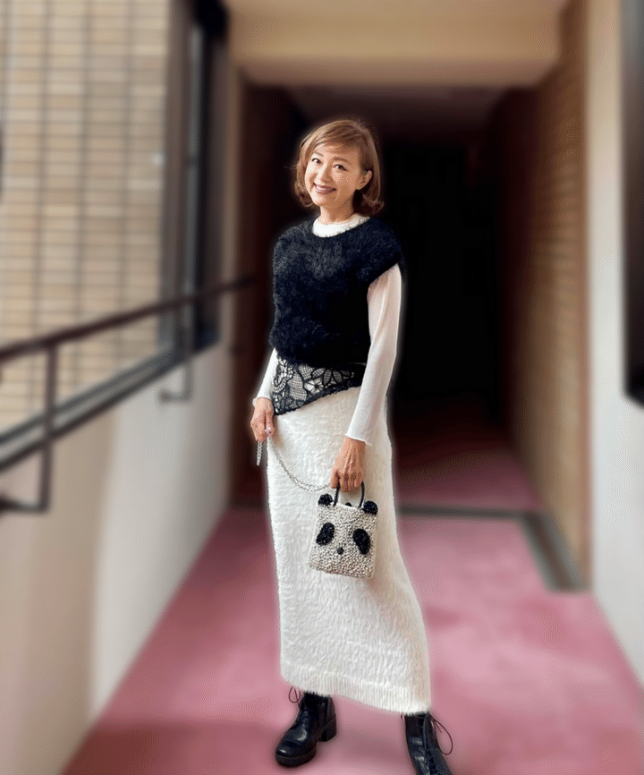 鈴木さんクロシェスカーフ２