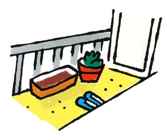 寒いところ（ベランダ、庭、窓の外側）