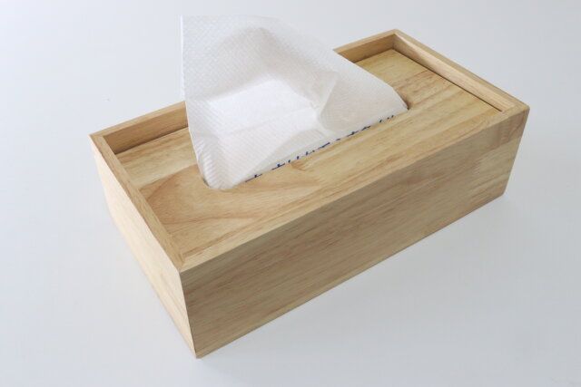 木製ティッシュボックス 使用例