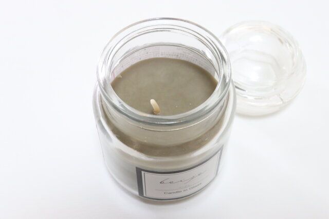 グラスインキャンドル（ベージュ） 中身