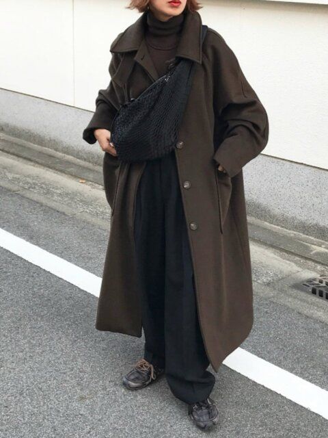 2025冬大人女性おすすめロングコートトラッドコーデ