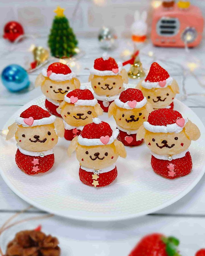 いちごのサンタサムネ