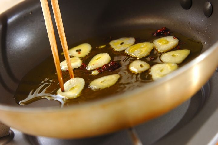 ホウレン草のパスタの作り方2