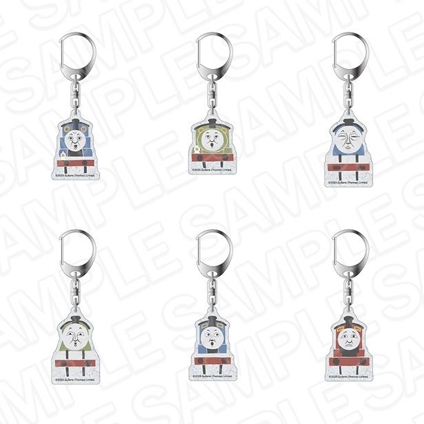 「ラメアクリルキーホルダー OVERWORK SERIES」(全6種類、各880円)