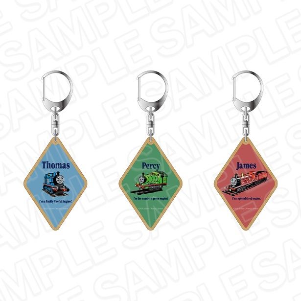 「木製キーホルダー」(全3種類、各1100円) (C) 2025 Gullane (Thomas) Limited. (C) 2025 HIT Entertainment Limited.