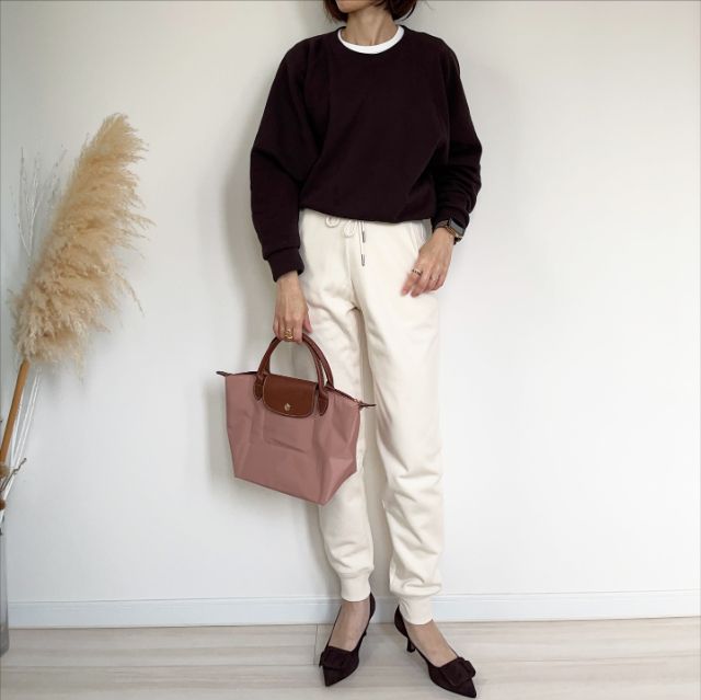 ヒートテックボアスウェットパンツを着たコーデ