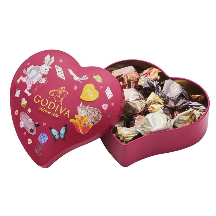 「アリスのティーパーティ G キューブ アソートメント ハート缶 10粒入」2430円