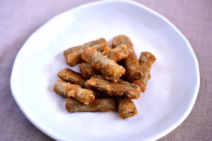 ゆでごぼうを使った唐揚げ