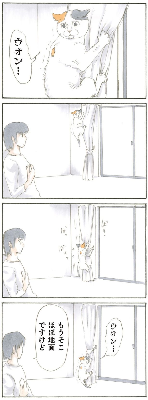 怖くて降りられない… （C）にごたろ／KADOKAWA