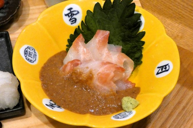 銀しゃりとだし茶漬け 釜のうさぎ 鯛の胡麻ダレ