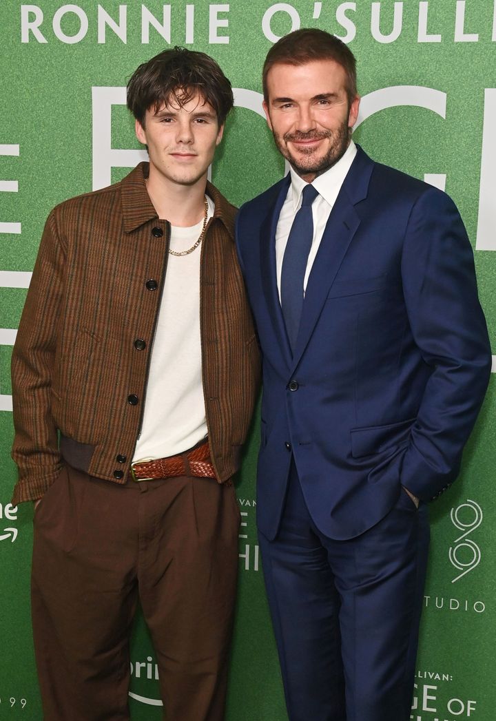 三男クルスとデビッド・ベッカム。