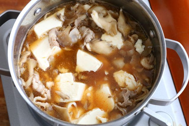豆腐を入れる