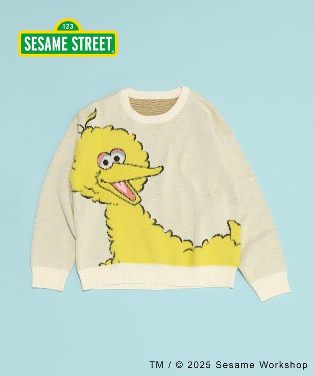 「【セサミストリート】ニットプルオーバー(ビッグバード)」(7990円)