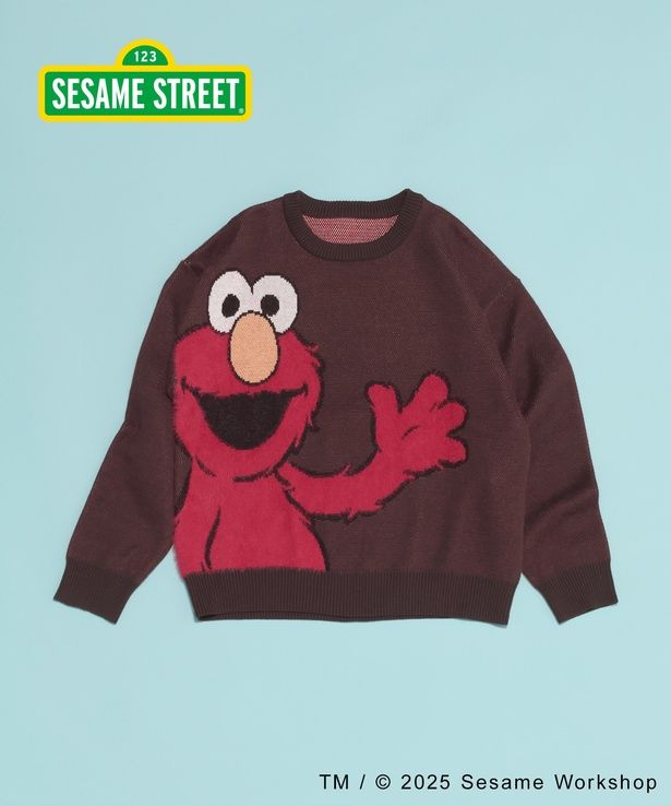 「【セサミストリート】ニットプルオーバー(エルモ)」(7990円)