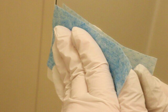 水だけでウロコも落ちる鏡シート（15枚） 使用例