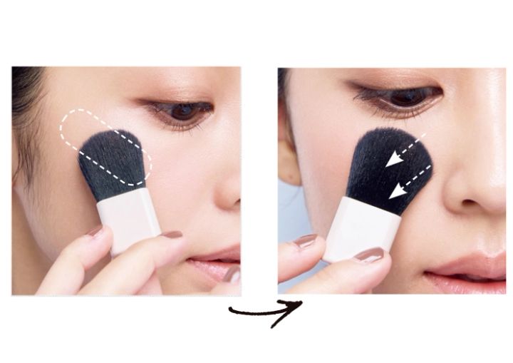 ツヤと血色の2質感を重ねてなじませる