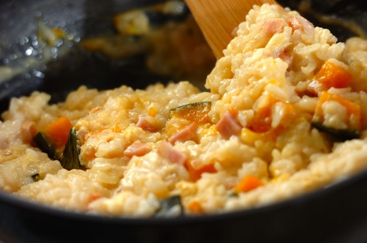 パンプキンソイリゾットの作り方1